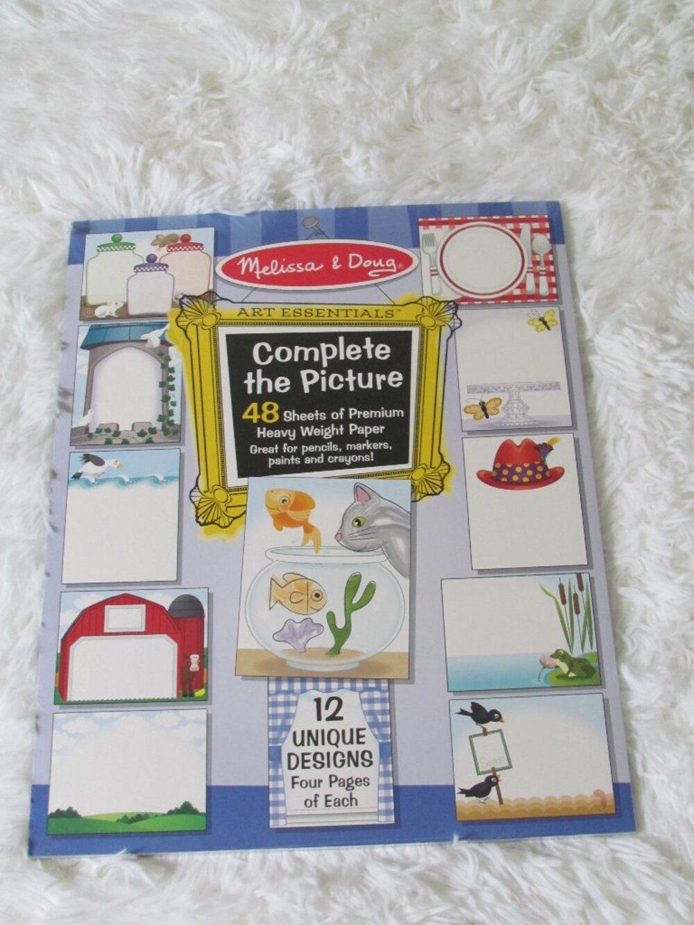 Melissa & Doug Art Essentials Complete the Picture 48 Pages/12 Designs NEW